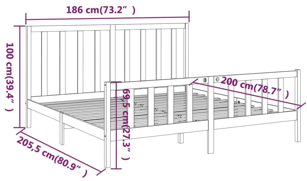 Giroletto in Legno Massello 180x200 cm Super King