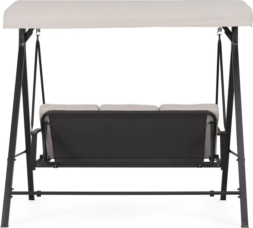 Dondolo da giardino color antracite/beige in metallo Taurus – Bizzotto