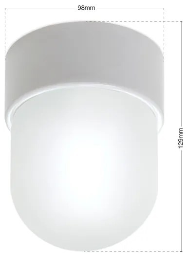 Orion - Plafoniera OSTIA 1xE27/40W/230V Ø 9,8 cm bianca