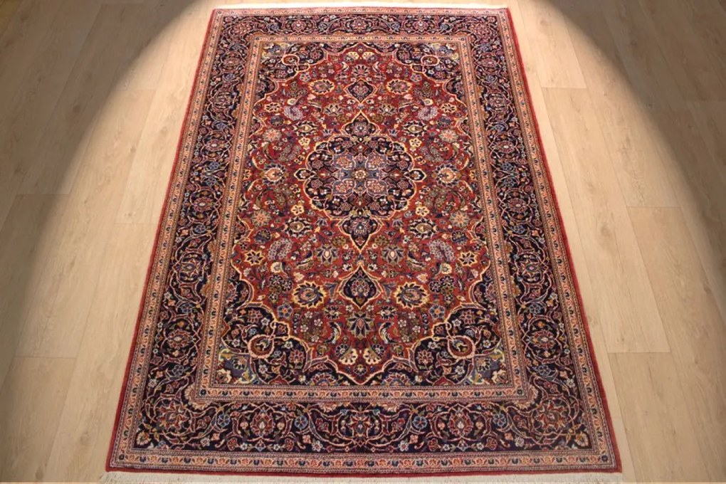Kashan Tappeto 220 x 130 (Iran) Annodato A Mano