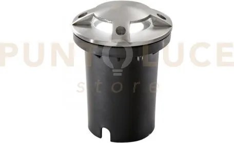 Faro carrabile a incasso hummer acciaio 1 luce attacco gu10 4 fasci...