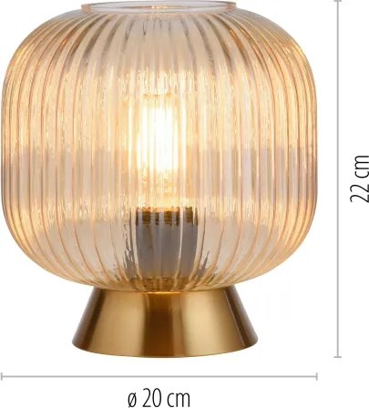 Schöner Wohnen 13573-27 - Lampada da tavolo NAMI 1xE27/25W/230V dorata/beige