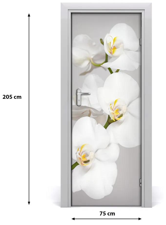 Adesivo per porta interna Orchidea bianca 75x205 cm