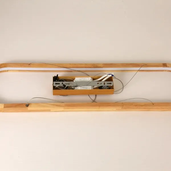 Brilagi - Lampada a sospensione con cavo UMEA WOOD LED/40W/230V 90x22 cm legno