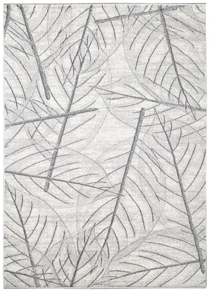 Tappeto moderno color crema chiaro con motivo a foglie Larghezza: 200 cm | Lunghezza: 300 cm