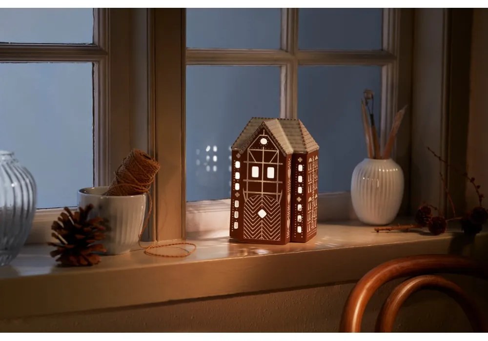 Portacandela in ceramica per lumino Gingerbread Lighthouse – Kähler Design