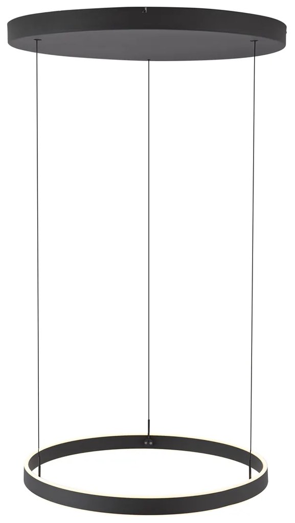 Lampada a sospensione di design nera dimmerabile a 3 livelli - Titmus