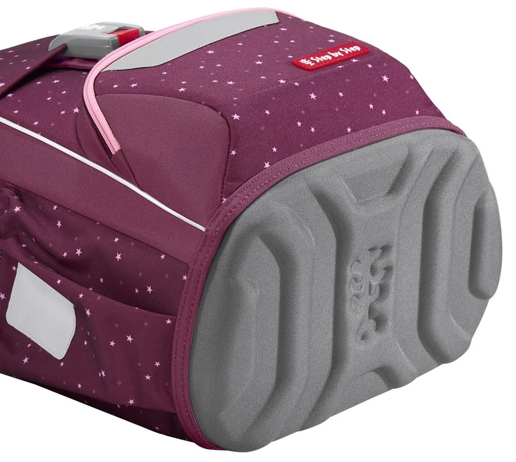 Zaino scuola Step by Step BASIS, Berry Stars - set 4 pezzi