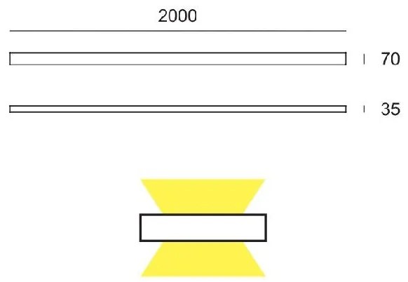 Applique cm.200 1+1 led b.co-WW