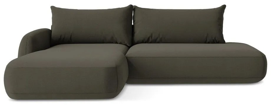 Divano angolare marrone allungabile (con penisola a sinistra/con chaise lounge) Hale – Makamii