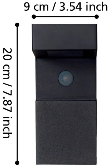 Eglo 900245 - Lampada solare LED da esterno con sensore 18xLED/0,2W/3,7V IP44