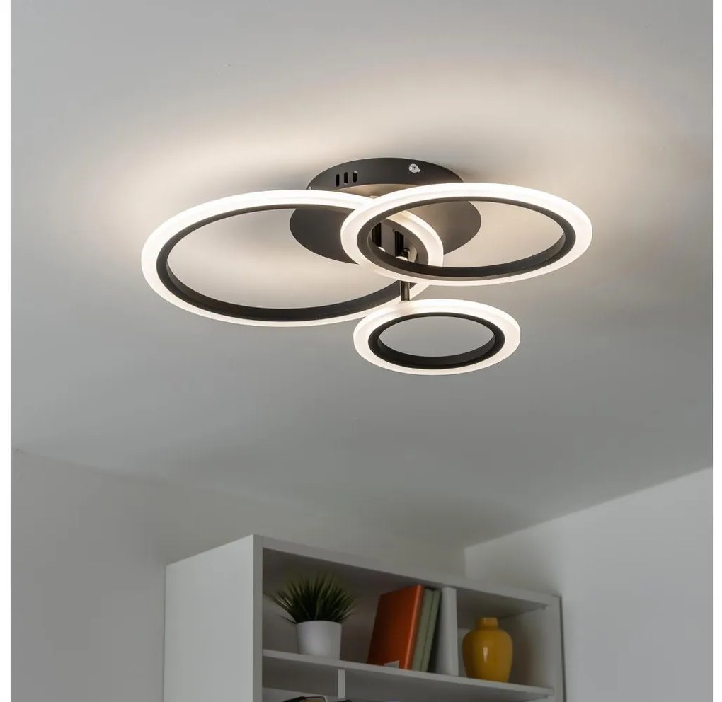 Brilagi - Lampadario a plafone LED dimmerabile ORBITS LED/40W/230V 3000-6500K nero + +TC