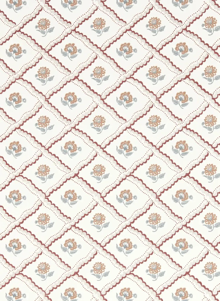 Sanderson Carta da parati Fairdown - Berry/ Sandstone