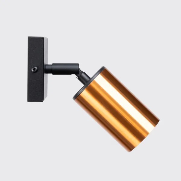 Sollux SL.1374 - Faretto da parete WINX 1xGU10/10W/230V nero/rame