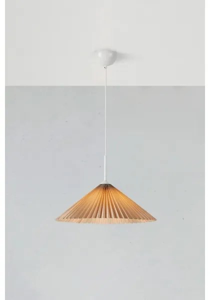 Markslöjd 108710 - Lampadario a sospensione con filo PLISADO 1xE27/40W/230V diametro 50 cm beige