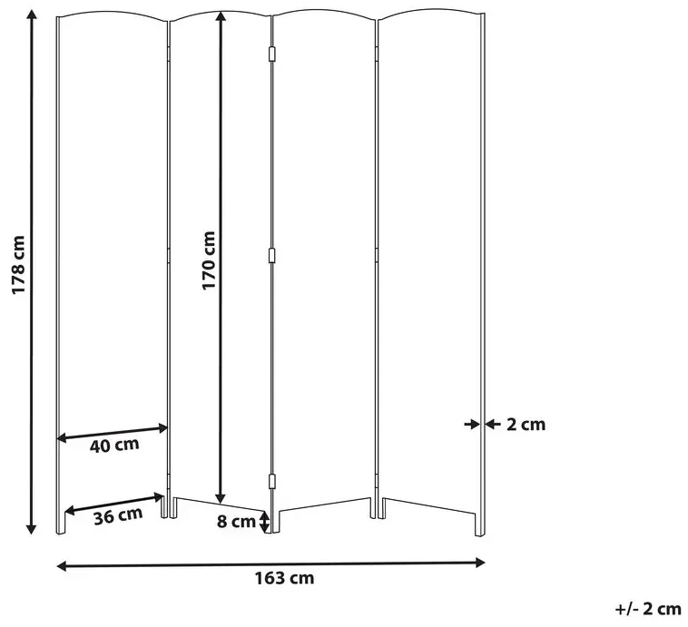 VidaXL Divisorio per ambienti a 4 pannelli marrone in polyrattan