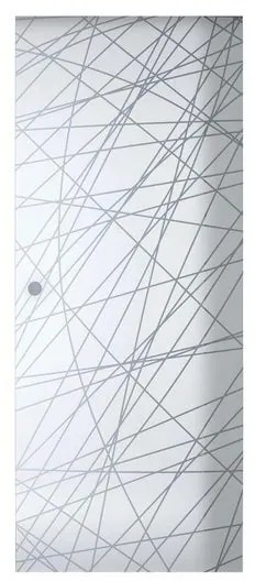 Porta scorrevole Balance in alluminio trasparente, L 86 x H 215 cm, con binario Atelier argento Reversibile