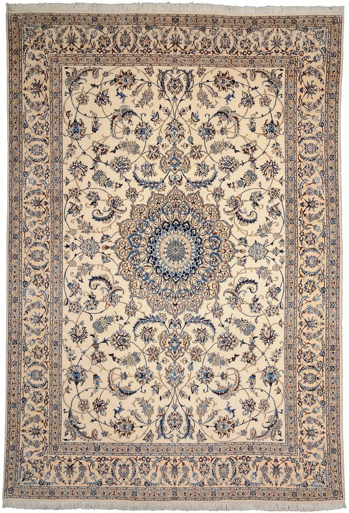Nain Tappeto persiano 250x360 Beige (Iran) Annodato A Mano