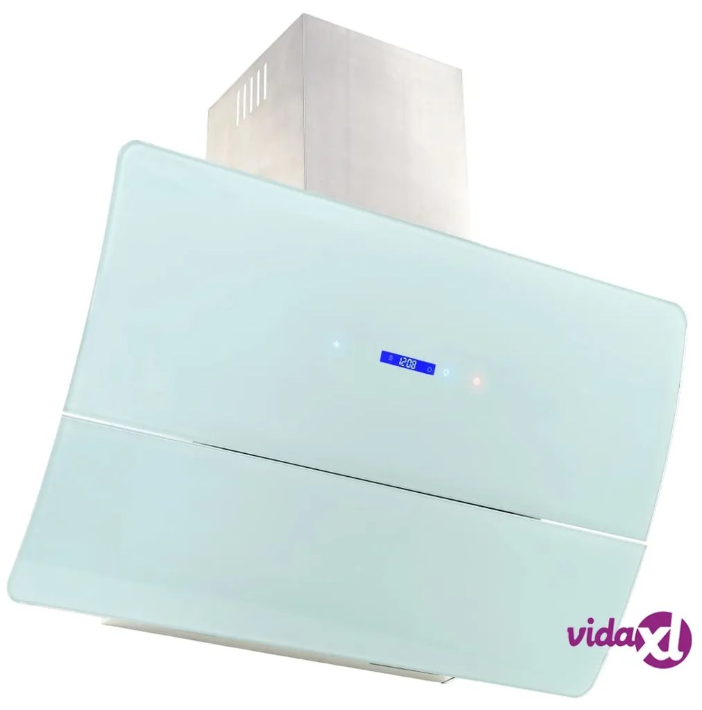 vidaXL Cappa Aspirante a Muro Acciaio Inox 756 m³/h 90 cm Bianca