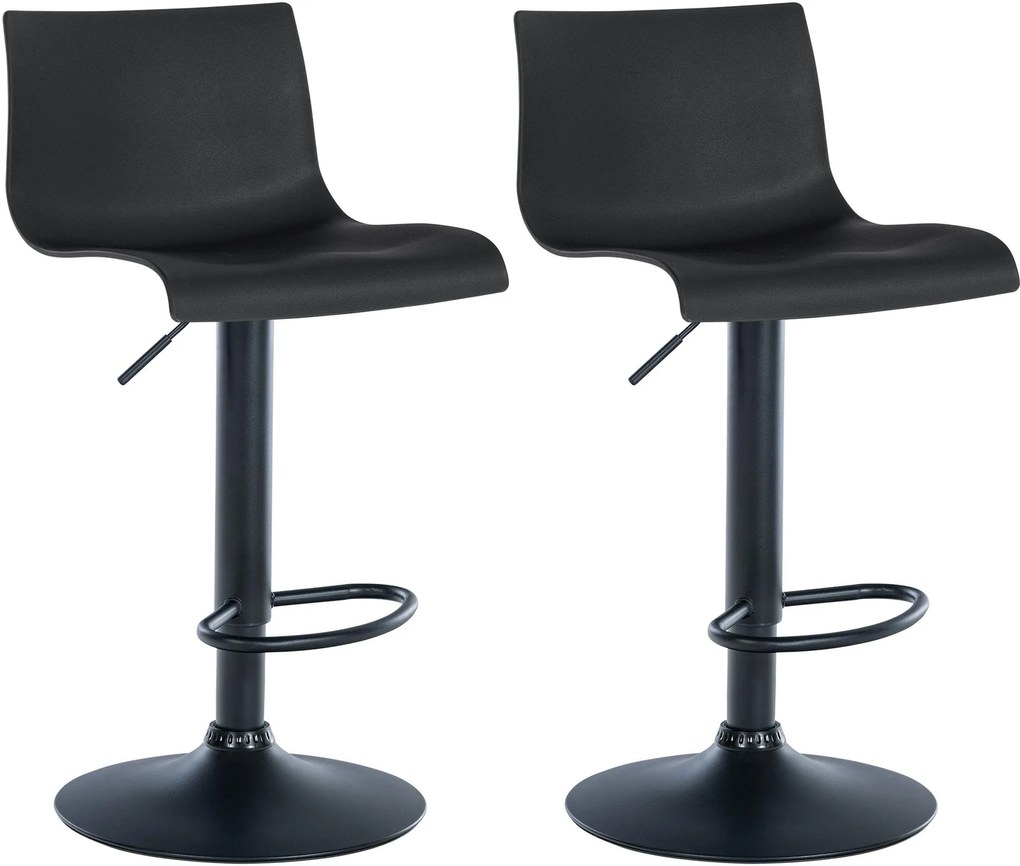 Set Di 2 Sgabelli Branford: Comfort, Eleganza E Funzionalità / Schwarz / Kunststoff