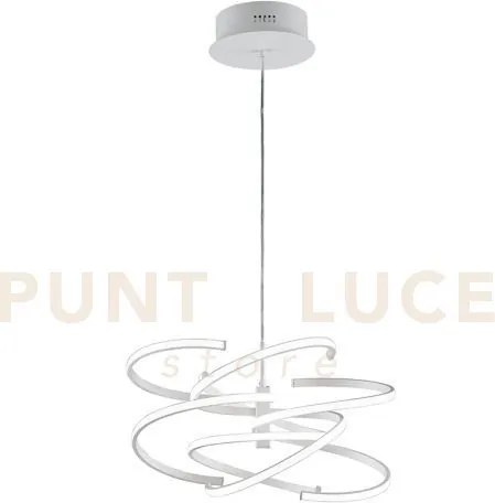 Sospensione in metallo verniciato bianco nest led 80w cct 3000k 400...