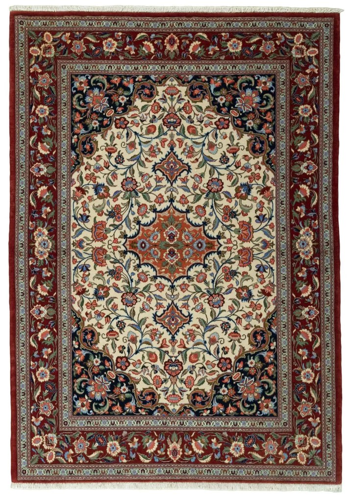 Ghom Tappeto persiano 110 x 160 Beige (Iran) Annodato A Mano