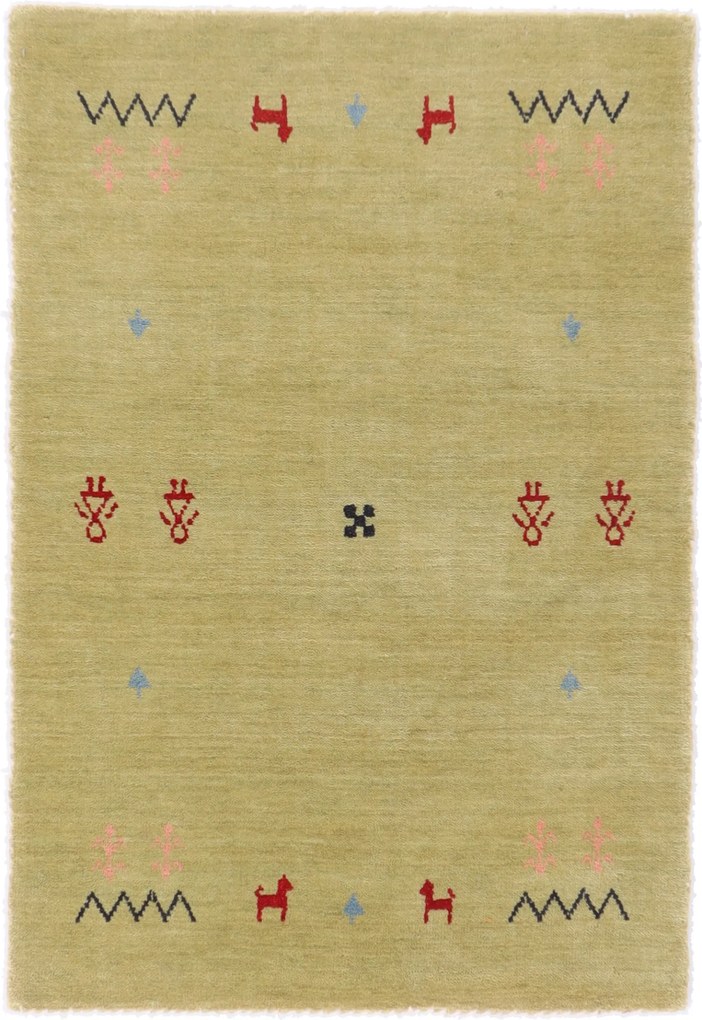 Tappeto 90x60 (Indian) Annodato A Mano