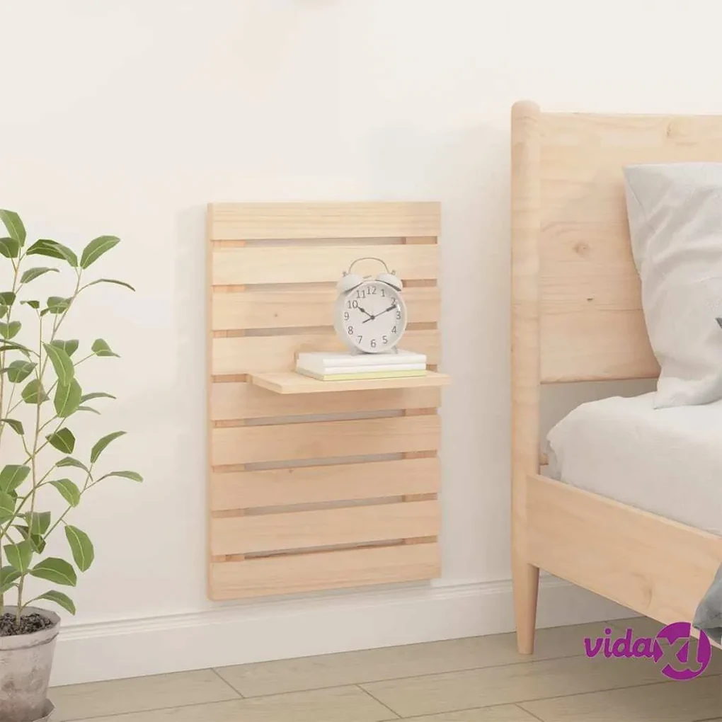 VidaXL Mensole da Letto a Parete 2 pz Miele Legno Massello di Pino