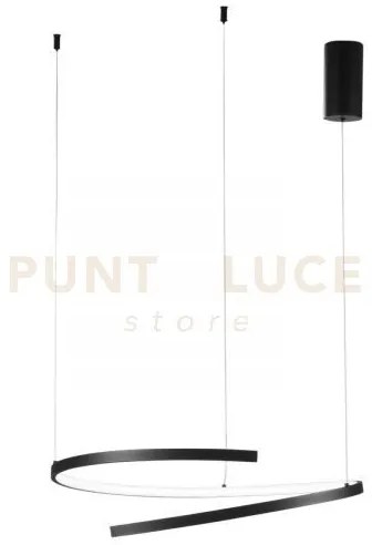 Lampadario a sospensione led moma nera 38w 6090lm cct 3000 4000 650...