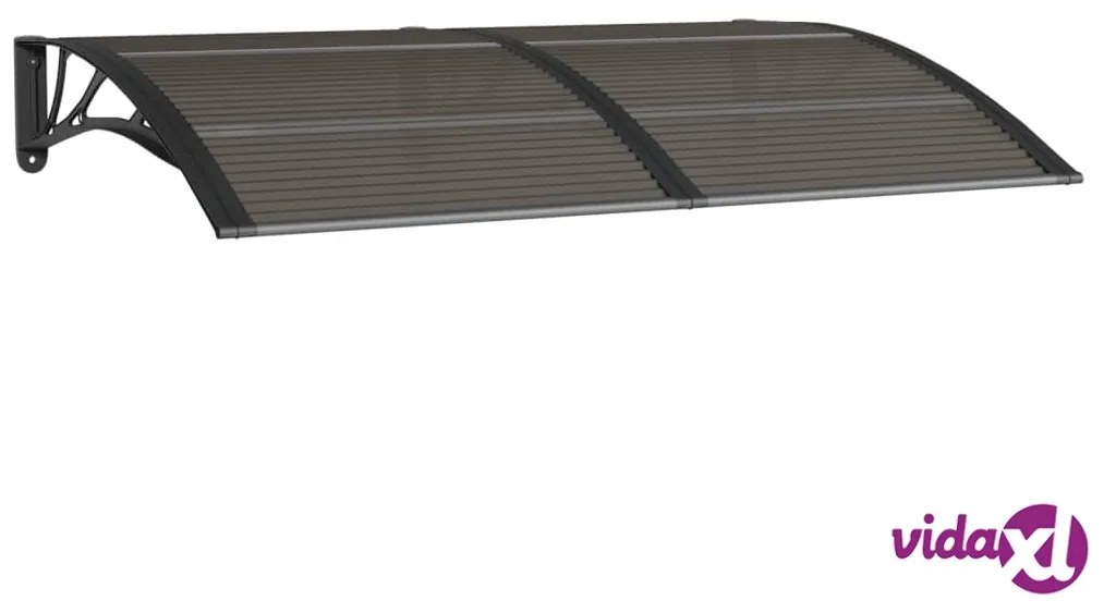 vidaXL Tettoia per Porta Nera 150x100 cm Policarbonato