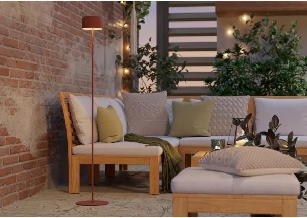 Eglo 901897 -LED Lampada da terra solare ROCCANOVA LED/2,8W/3,7V IP44 arancione