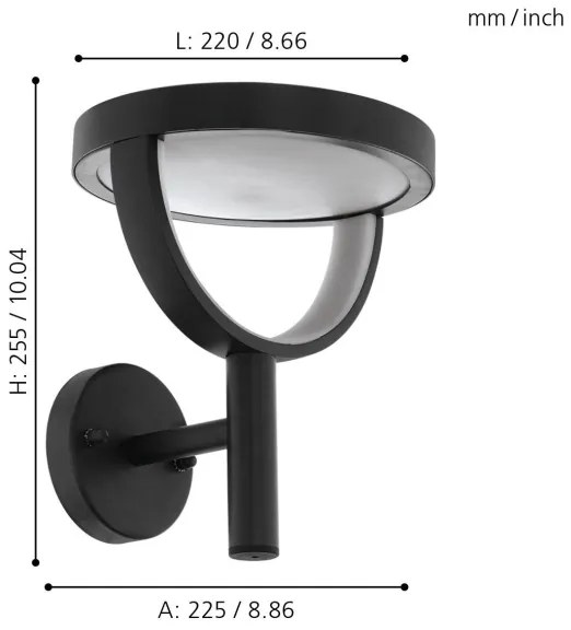 Eglo 98234 - Applique da esterno a LED FRANCARI-C LED/15W/230V IP44
