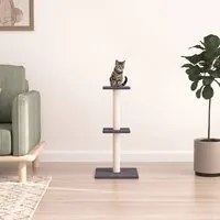 Albero per Gatti con Tiragraffi in Sisal Grigio Scuro 73 cm 172036