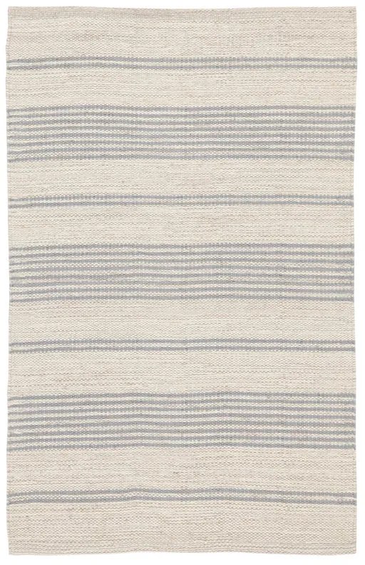 Tappeto Bay stripe geometrico in cotone grigio chiaro, L 200 x L 140 cm