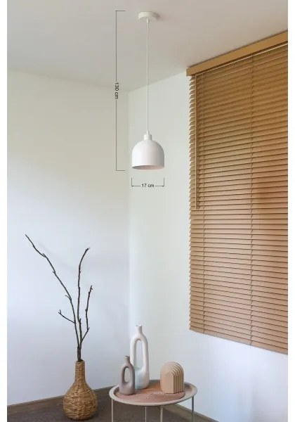 Duolla - Lampadario a sospensione su cavo IRONLINE 1xE27/15W/230V diam. 17 cm bianco