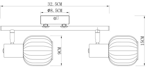 Globo 54801-2 - Faretto AKIN 2xE14/40W/230V