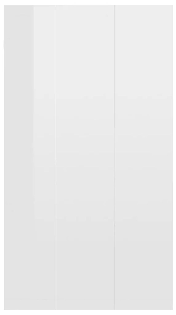 Libreria/Credenza Bianco Lucido 66x30x98 cm Legno Multistrato