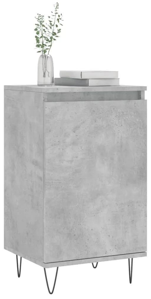 Credenze 2 pz grigio cemento 40x35x70 cm in legno multistrato