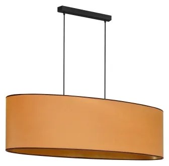 Duolla - Lampadario a sospensione con filo OVAL VEGAN 2xE27/15W/230V marrone