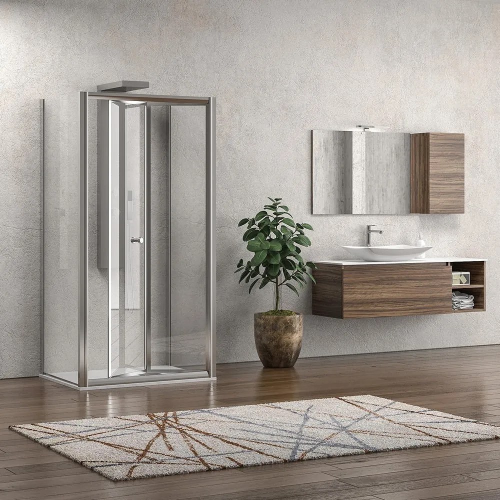 Box doccia 3 lati 90x80x90 apertura a libro | KM4000S - KAMALU