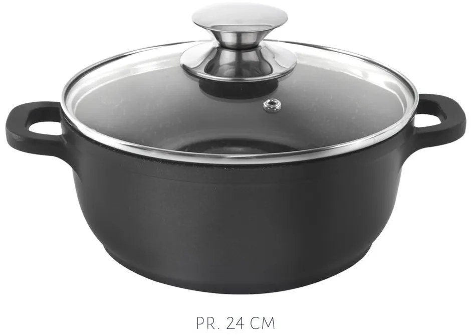 Set di pentole da 4 pezzi con 3 coperchi in vetro Grande - Orion