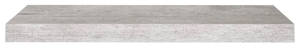 Scaffali a parete 2 pz grigio cemento 60x23,5x3,8 cm in mdf