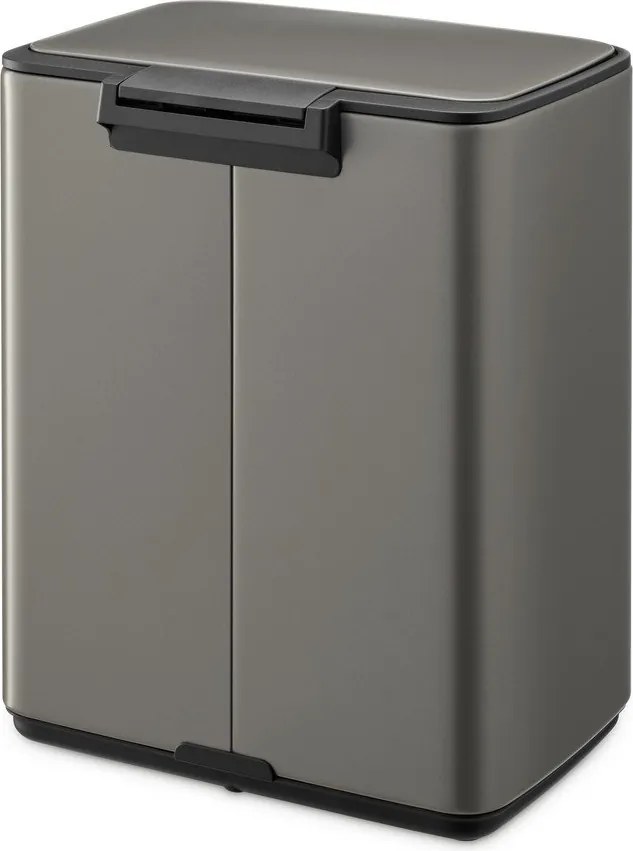 Cestino per la spazzatura grigio in acciaio con pedale 12 l Bo – Brabantia