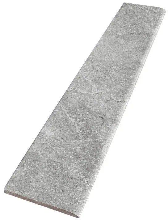 Piastrella battiscopa Burlington in gres porcellanato grigio lucido L 60 x H 7.5 cm x Sp 8 mm confezione da 12 ml