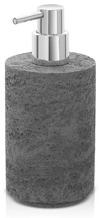 Dispenser sapone da appoggio grigio in resina effetto pietra Matera