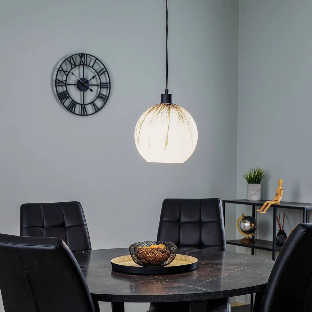 Solbika Lighting Lampada a sospensione Ball con decorazione a dente di leone nella parte