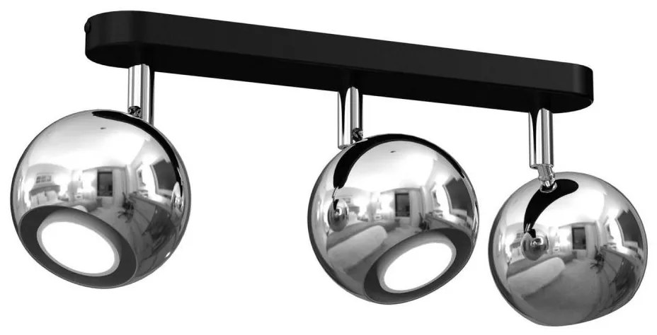 Luce Spot COMET 3xGU10/8W/230V nero/cromo lucido