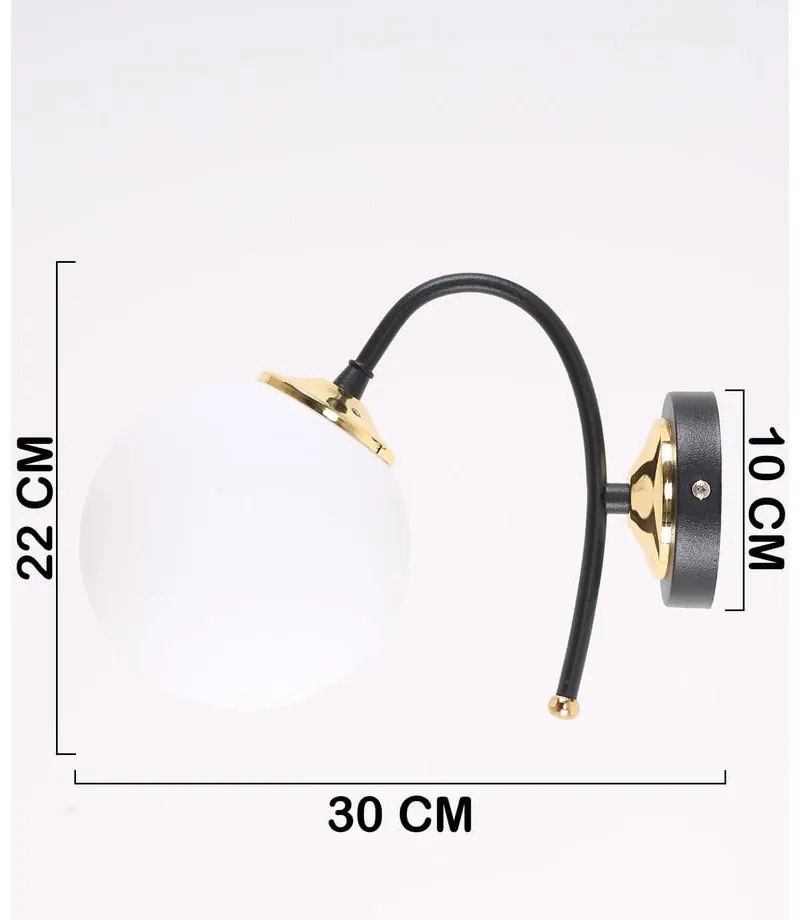 Lampada da parete bianca e nera ø 15 cm Yoyo - Squid Lighting