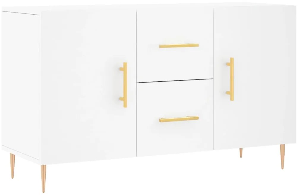 Credenza bianca 100x36x60 cm in legno multistrato