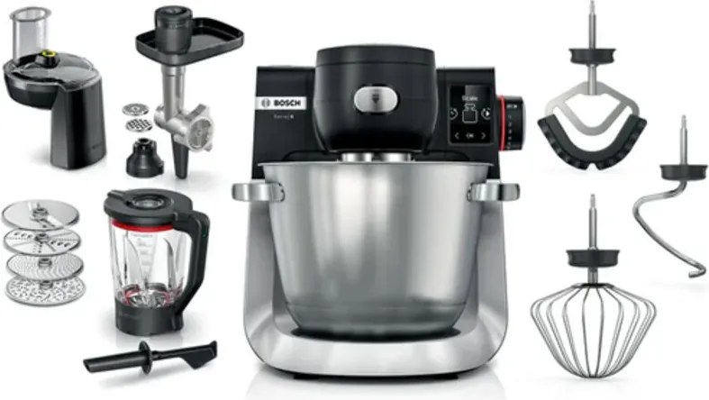 Bosch Robot da Cucina Serie 6 MUMS6ZS34 Capacità 5.5 L Potenza 1600 W Colore Nero. Acciaio inox